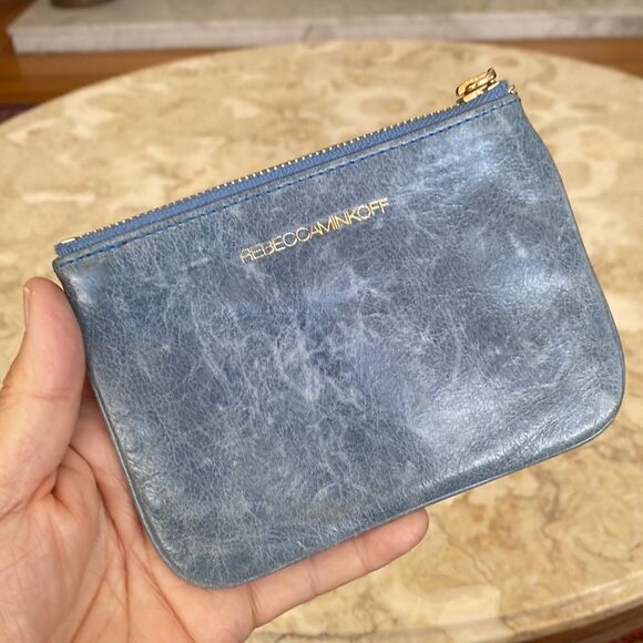 Rebecca Minkoff Cory Leather Zippered Key Chain Pouch Wallet - Picture 2 of 11